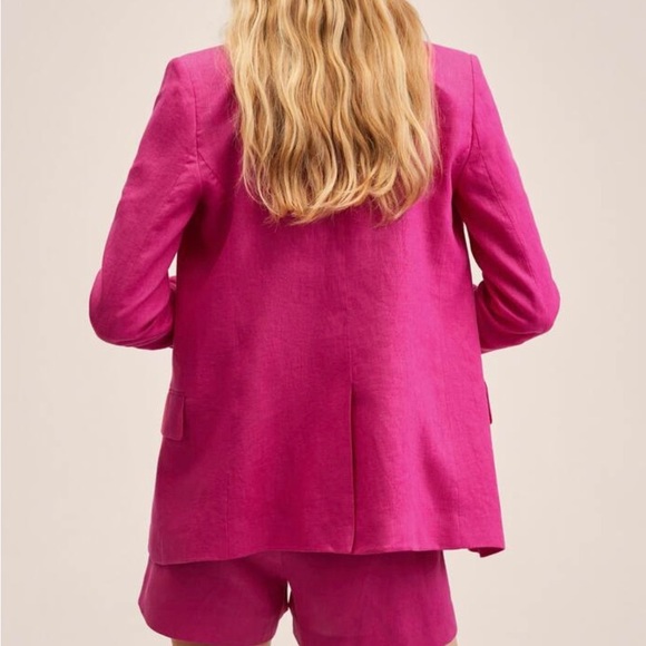 MANGO 100% Linen Blazer - Picture 3 of 5